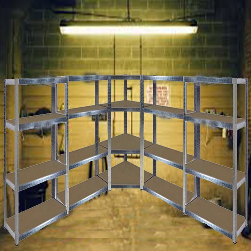 Corner racking garage shelving - corner,