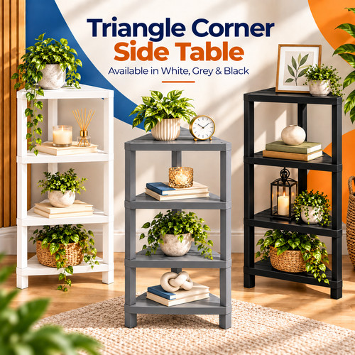 Tier triangle corner shelf - 4,