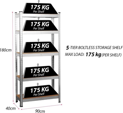 Steel tier storage shelving - steel,