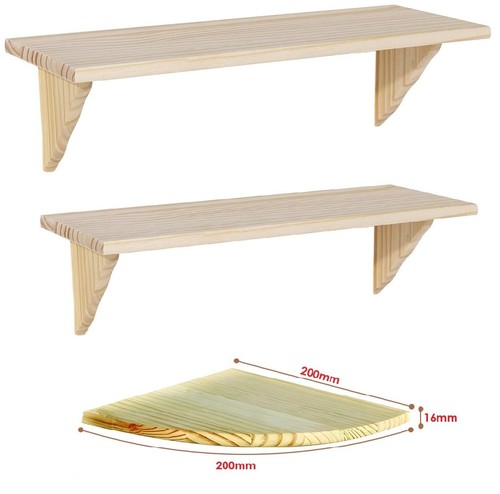 Natural wood wooden - natural, shelves