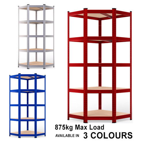 Corner garage shelving unit - garage,