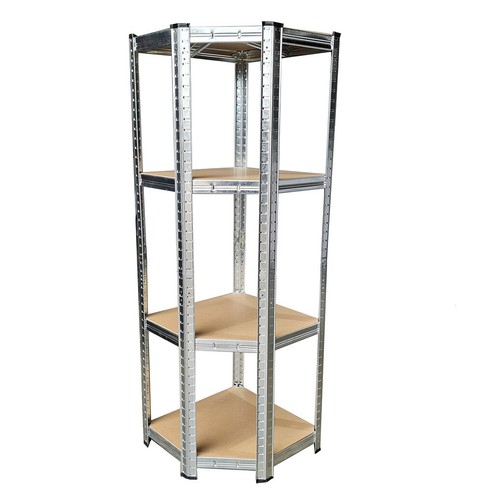 Galvanised corner shelving - corner,